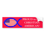 American Christian - Fish Symbol Flag bumper stickers