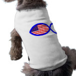 American Christian - Fish Symbol Flag pet clothing