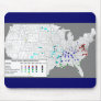 American Civil War Battles Map Mouse Pad