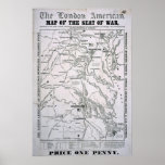 American Civil War Map posters