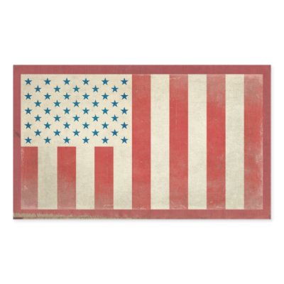 American Civilian Flag Vintage Stickers by Libertymaniacs