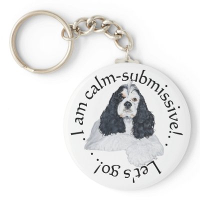 American Cocker Spaniel Calm Submissive Key Chains by MaggieRossDogs