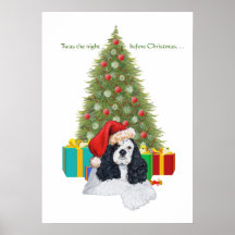 American Cocker Spaniel Christmas Posters