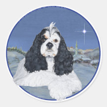 American Cocker Spaniel Christmas Stickers