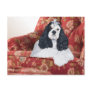 American Cocker Spaniel in Red Chair Postcard