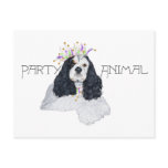 American Cocker Spaniel Party Animal Postcard