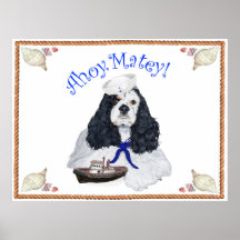 American Cocker Spaniel Sailor Print