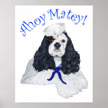 American Cocker Spaniel Sailor Print