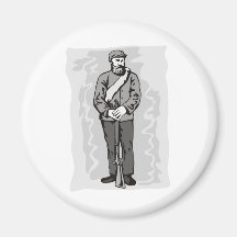 American confederate soldier military serviceman magnet