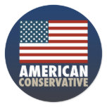 American Conservative Round Sticker