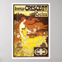 American Crescent Cycles - Vintage Bicycle Ad posters