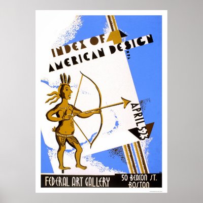 American Design Indian 1938 WPA Posters by lc_wpa