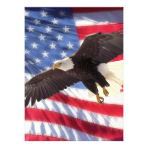 American Eagle & American Flag Invitation