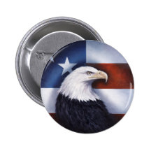 American Eagle and Flag Buttons