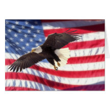 American Eagle and Flag Note Card