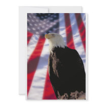American Eagle & Flag Invitation