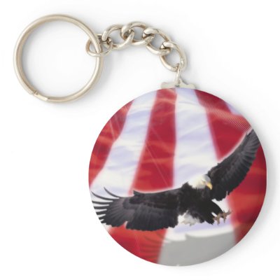 American Eagle & Flag Keychain by Fictionwerks