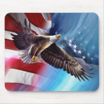 american eagle flying mouse pad