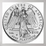 American Eagle Platinum Uncirculated Coin Poster