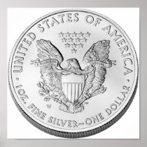 American Eagle Silver Uncirculated Coin Print