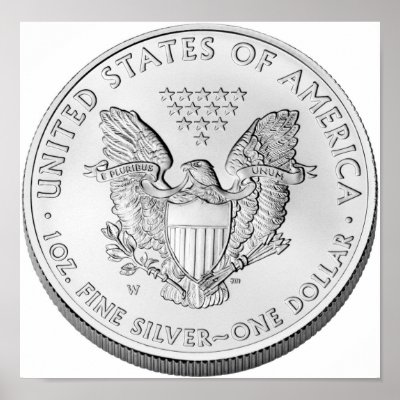 American Eagle Silver Uncirculated Coin Print by kcoop