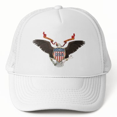 American Eagle USA White Hat by mariannegilliand