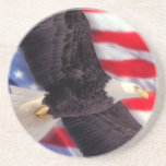 American Eagle with American Flag Coaster