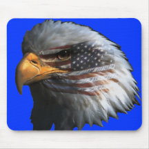 American Eagle with Flag Mousepads