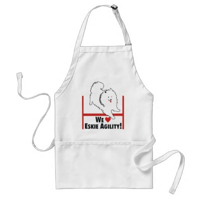 American Eskimo Agility Love Apron by NickerStickers