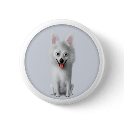 American Eskimo Button by cartoondogs