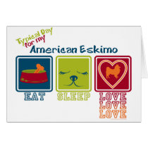 American Eskimo Greeting Cards