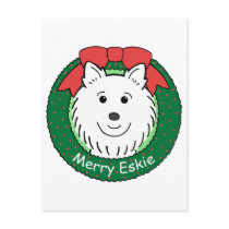 American Eskimo Christmas Post Cards