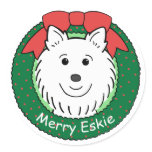 American Eskimo Christmas stickers