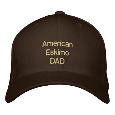 American Eskimo DAD Embroidered Baseball Caps by DogsByDezign
