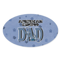American Eskimo DAD Oval Stickers