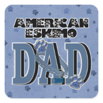 American Eskimo DAD Square Sticker