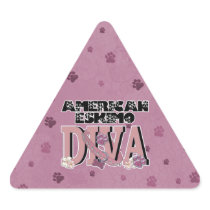American Eskimo DIVA Triangle Stickers