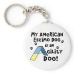 American Eskimo Dog Agility Dog Keychains
