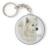 American Eskimo Dog Art Gifts Key Chain