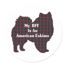 American Eskimo Dog BFF Sticker