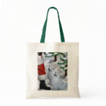 American Eskimo Dog Christmas Gifts Tote Bags
