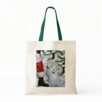 American Eskimo Dog Christmas Gifts Tote Bags