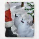 American Eskimo Dog Christmas Gifts mousepads