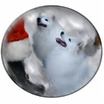 American Eskimo Dog Christmas Acrylic Cut Outs