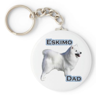 American Eskimo Dog Dad 4 - Keychain by GreyWolfCreation