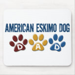 AMERICAN ESKIMO DOG DAD Paw Print Mouse Mats