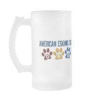 AMERICAN ESKIMO DOG DAD Paw Print Mug