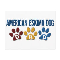 AMERICAN ESKIMO DOG DAD Paw Print