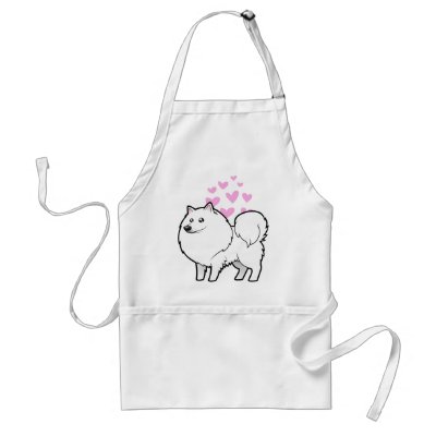 American Eskimo Dog / German Spitz Love Apron by CartoonizeMyPet