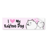 American Eskimo Dog / German Spitz Love Bumper Stickers